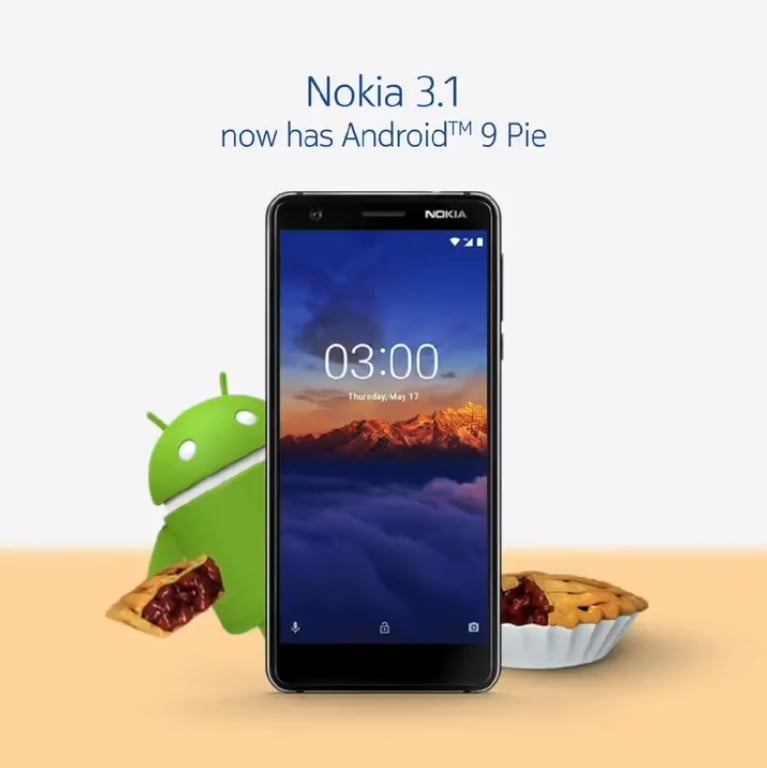 Nokia 3.1 için Android Pie