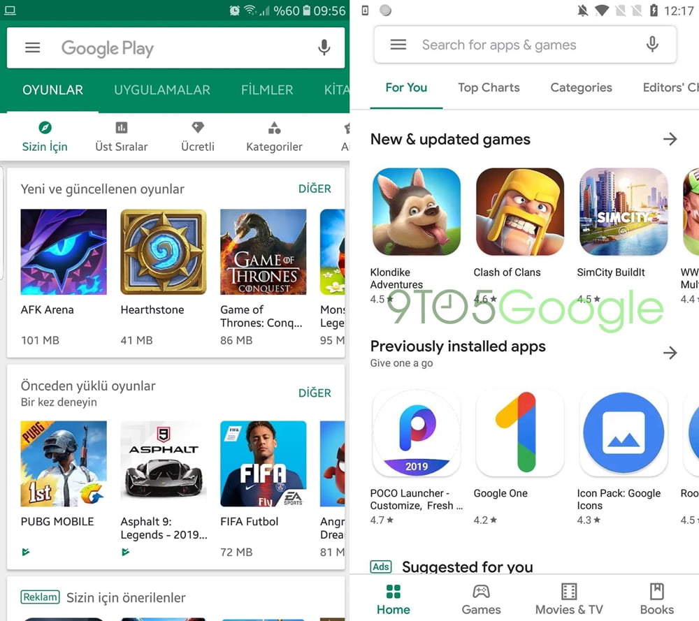 Play Store yeni özellik