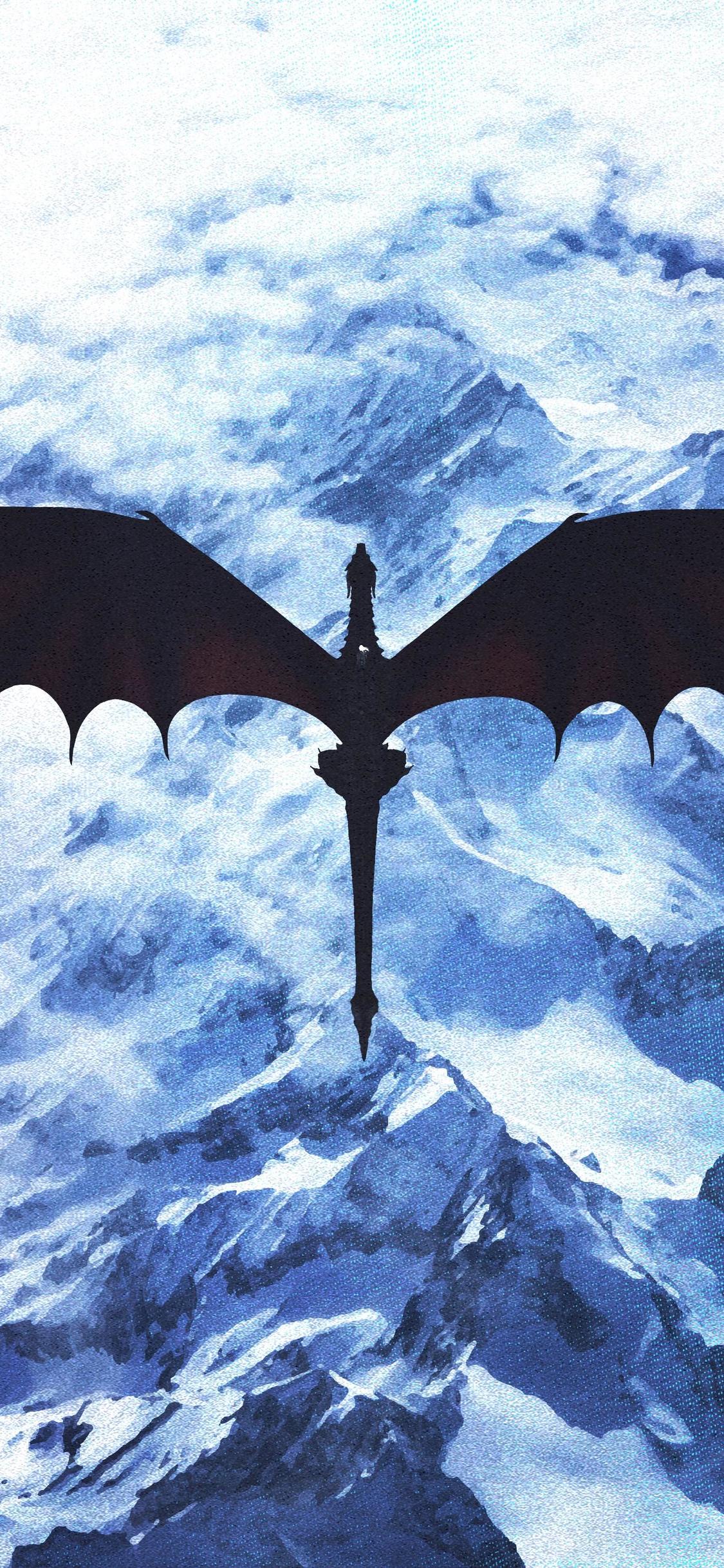 game of thrones dragon artwork 1125x2436 iPhone game of thrones wallpaper