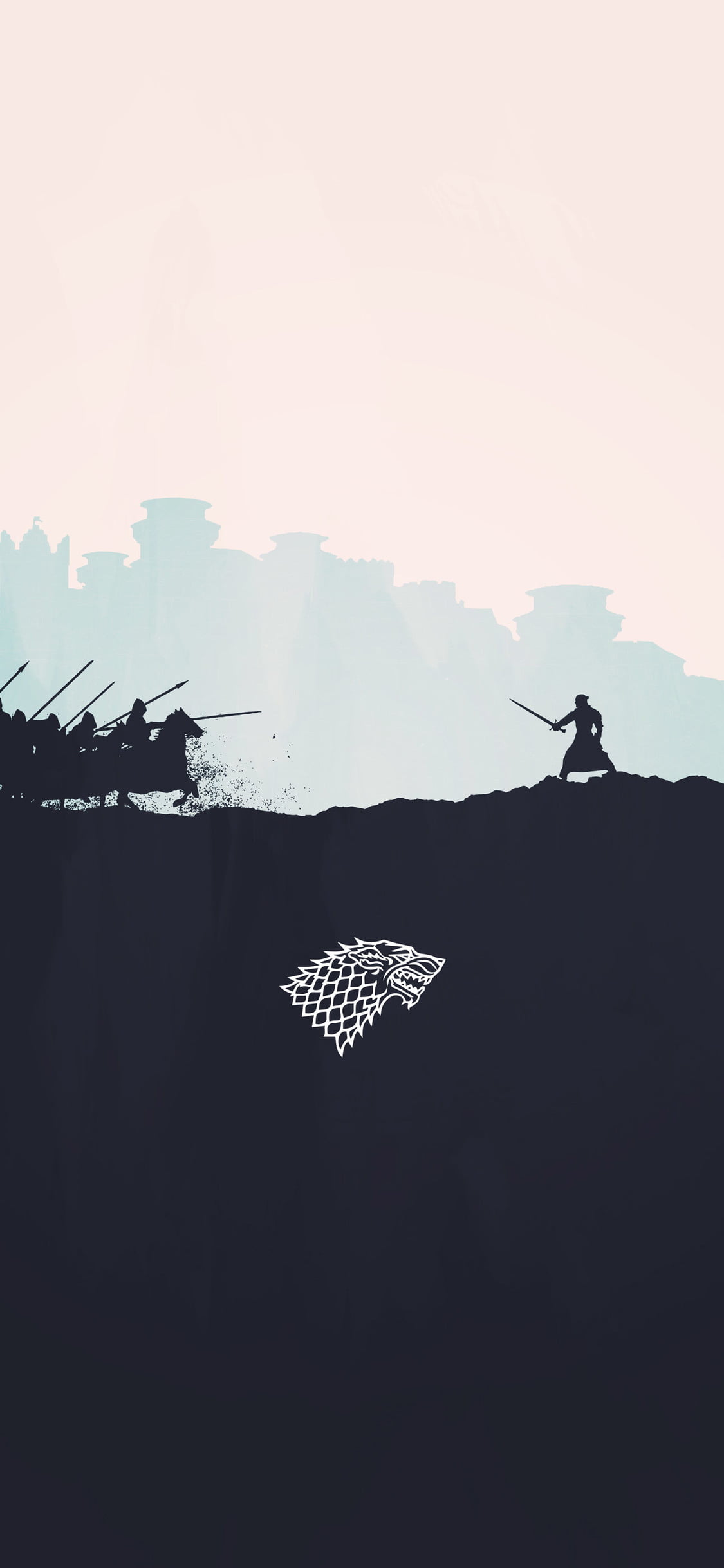 jon snow minimalism iPhone game of thrones wallpaper