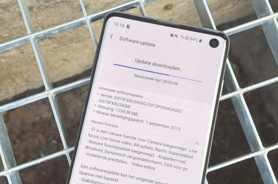 galaxy s10 güncellemesi