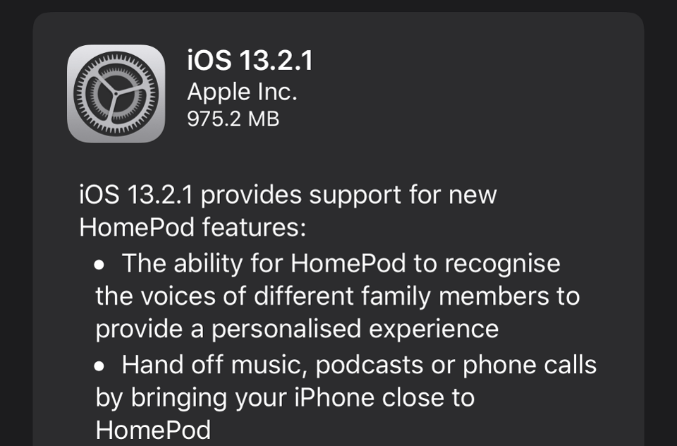 iOS 13.2.1