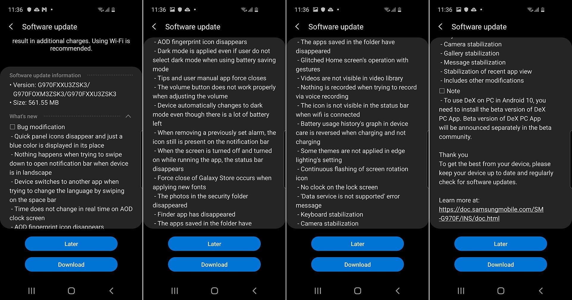 Galaxy S10 için Android 10 Beta 3