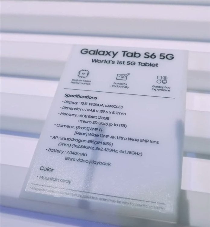 Galaxy Tab S6 5G