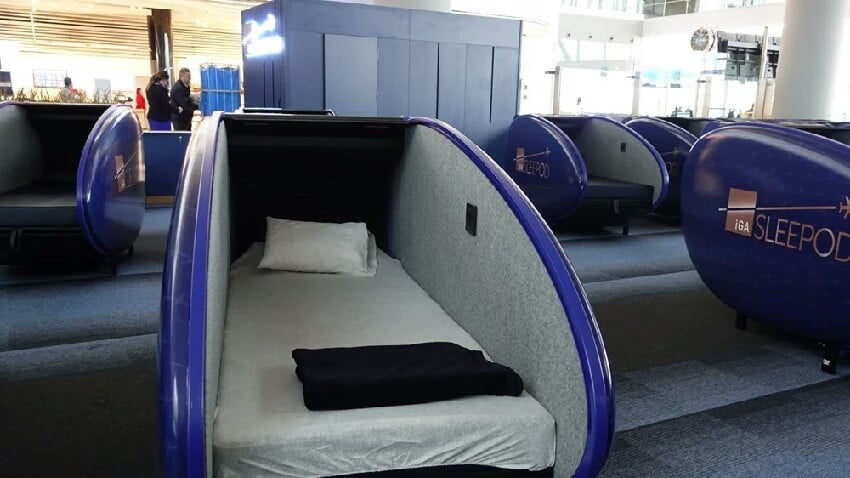 Kiralanabilir uyku kapsülü İstanbul Havalimanı'nda 1 Kiralanabilir uyku kapsülü