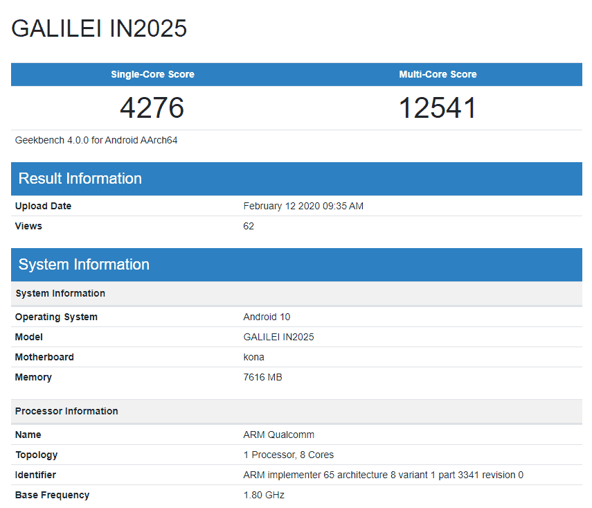 OnePlus 8 Geekbench testinde görüntülendi! 2 OnePlus 8