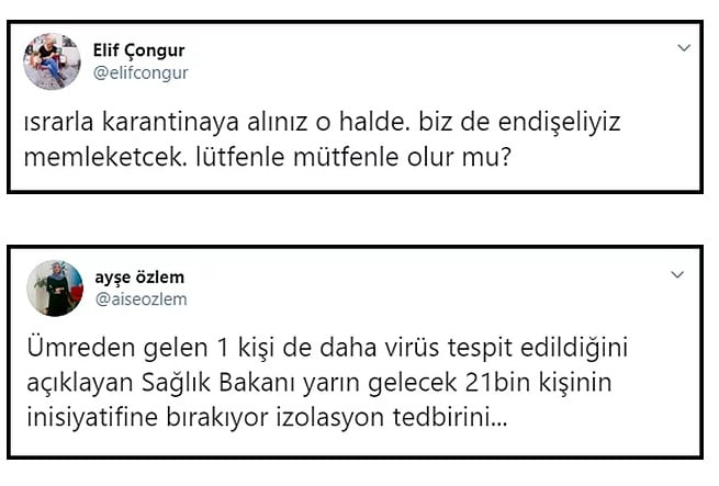 umreden dönenlere karantina 8