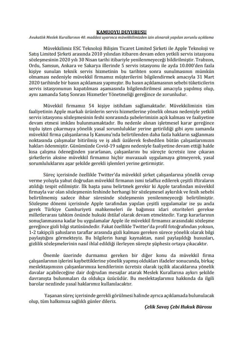 Apple Türkiye yüzünden 54 kişi işten çıkarıldı! 2 Apple Türkiye