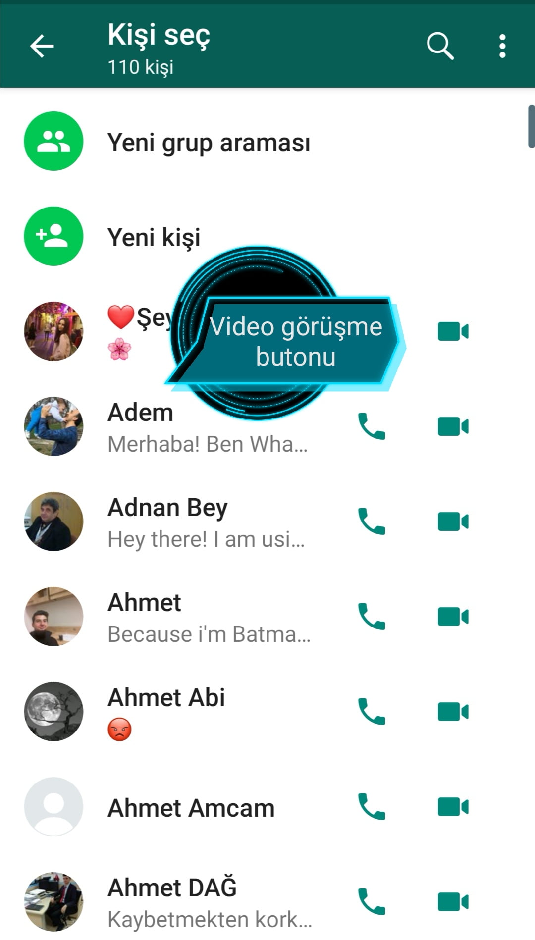 WhatsApp üzerinden videolu görüşme nasıl yapılır? 4 Screenshot 20200410 103830