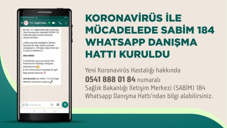 Türkiye’de Koronavirüs ile mücadele için WhatsApp Danışma Hattı kuruldu!