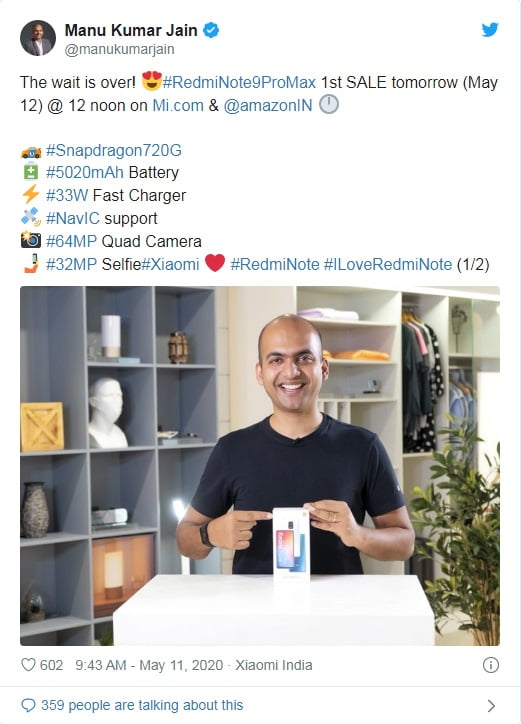 Redmi Note 9 Pro Max