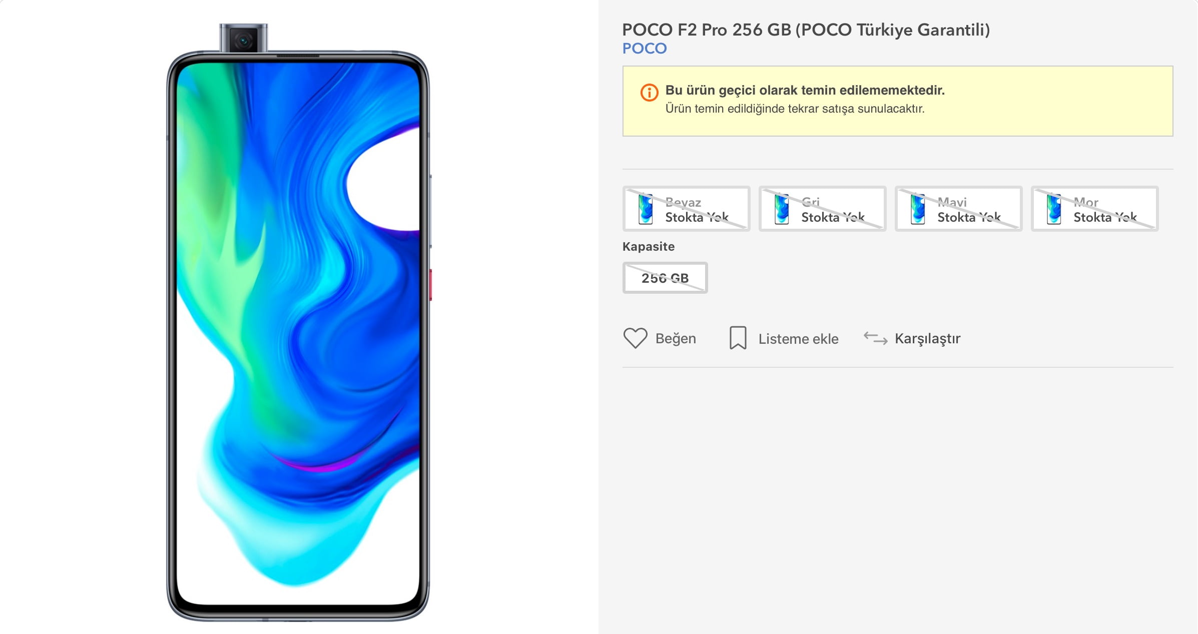 POCO F2 Pro Türkiye