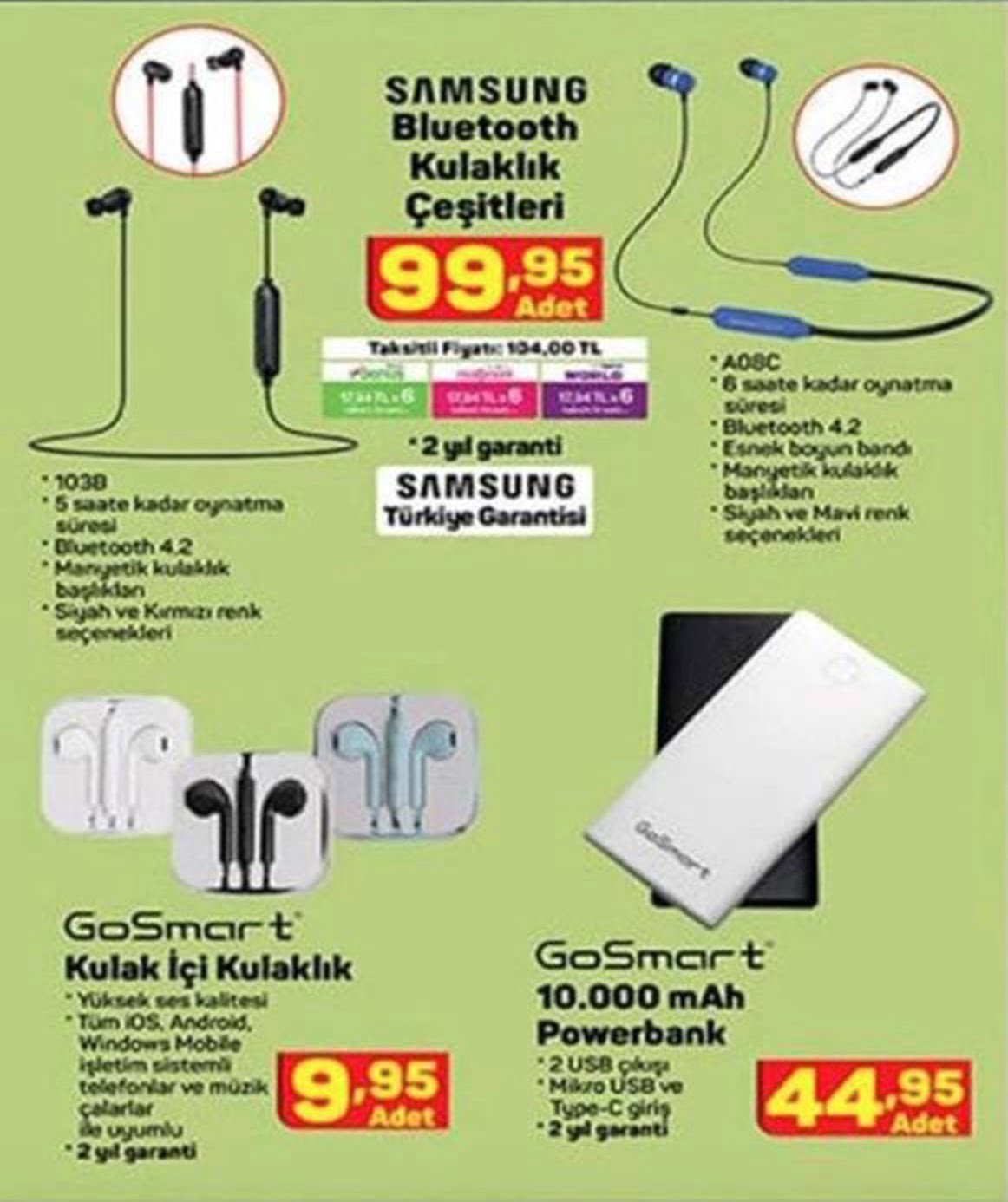 Samsung kablosuz kulaklık