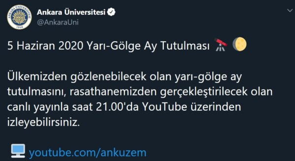 Ay tutulması sürecini izlemek ister misiniz? - 5 Haziran 2020