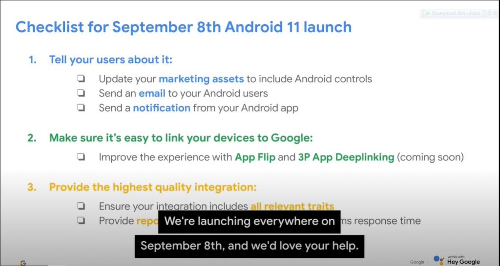 Android 11 güncellemesi