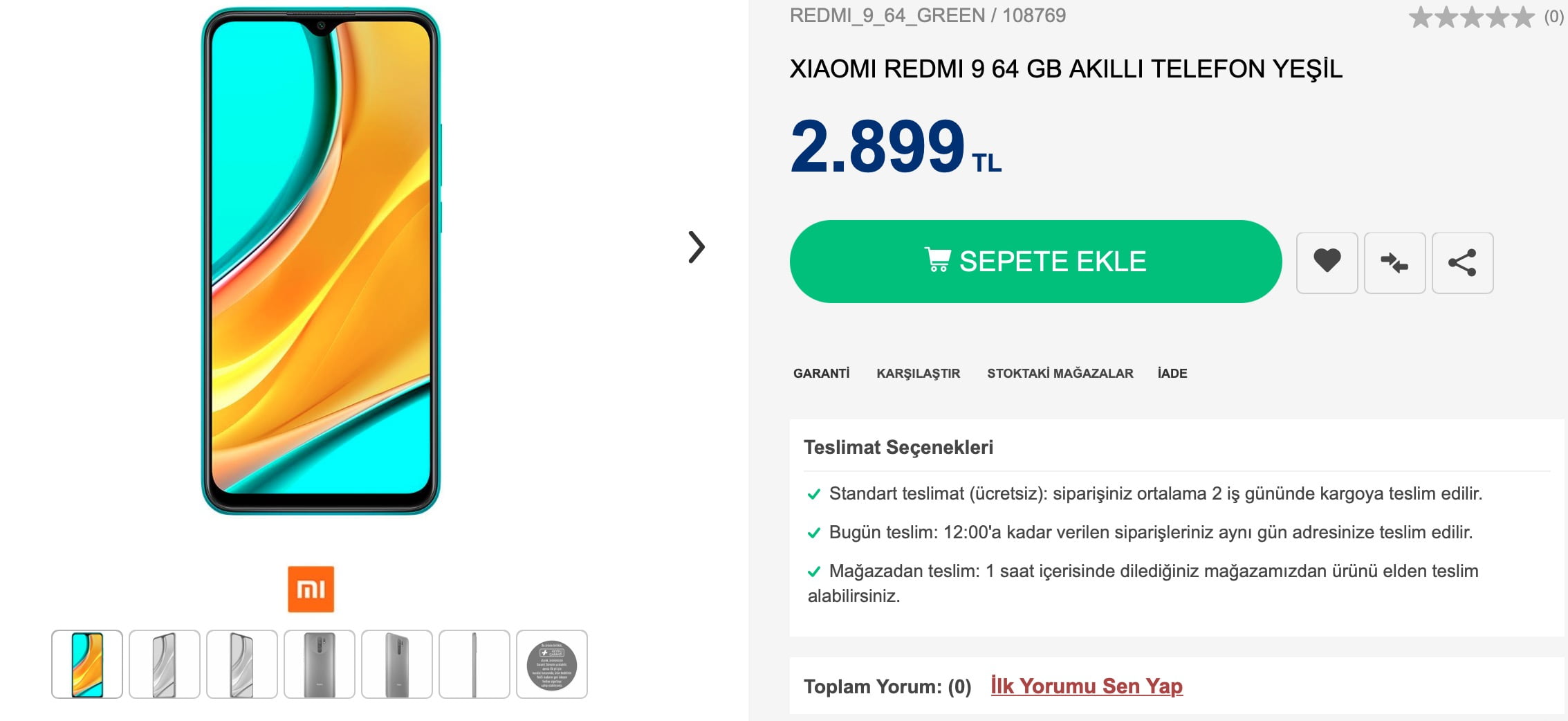 Xiaomi Redmi 9 Türkiye