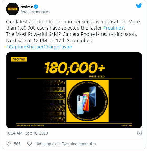 Realme 7 stokları saniyeler içerisinde tükendi 2 realme 7