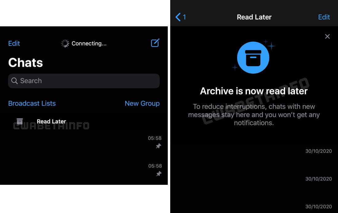 WhatsApp Beta Read Later