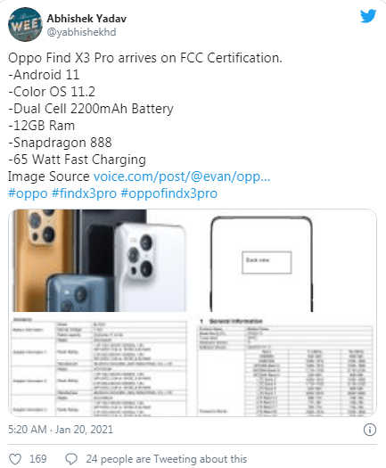 Oppo Find X3 Pro pil boyutunu ve şarj hızı ortaya çıktı!