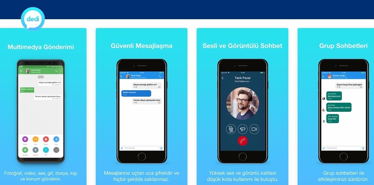yerli mesajlaşma uygulaması “Dedi”