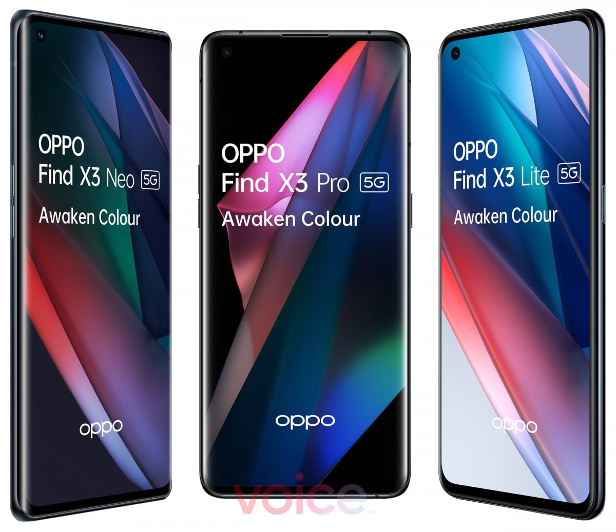 Oppo Find X3 serisi ortaya çıktı: X3 Pro, X3 Neo ve X3 Lite