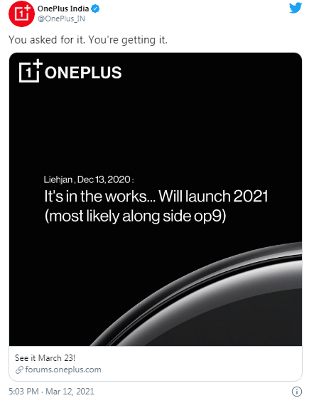 OnePlus akıllı saat için geri sayım başladı!