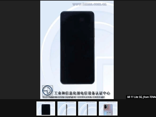 Xiaomi Mi 11 Lite 5G görüntüleri TENAA'da görüntülendi!