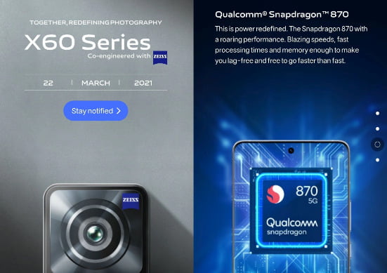 vivo X60 serisi 22 Mart'ta geliyor!