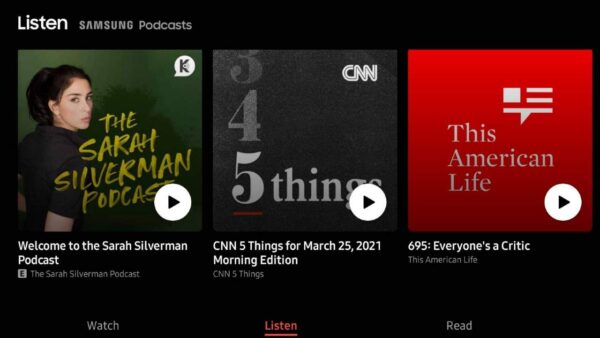 Samsung, eğlence uygulamasına bir podcast bölümü ekliyor