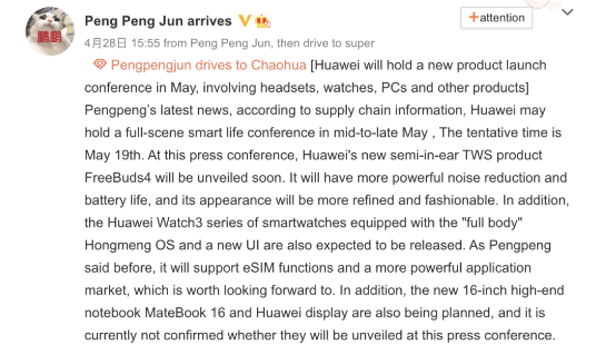 Huawei önümüzdeki ay FreeBuds 4, Watch 3'ü piyasaya sürebilir