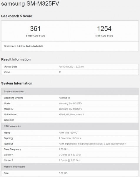 Samsung Galaxy M32 Geekbench'de görüldü