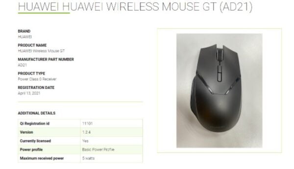 Huawei Wireless Mouse GT ufukta gözüktü