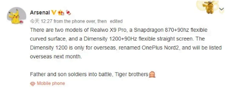 OnePlus Nord 2 "yeniden yapılandırılmış" bir Realme X9 Pro olabilir