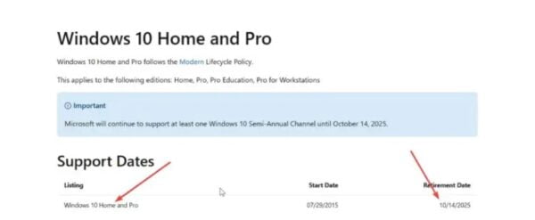 Windows 10 kullanıcıları o tarihten itibaren destek alamayacak