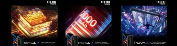 Tecno Pova 2 duyuruldu: 1080p ekran ve devasa 7.000 mAh pil