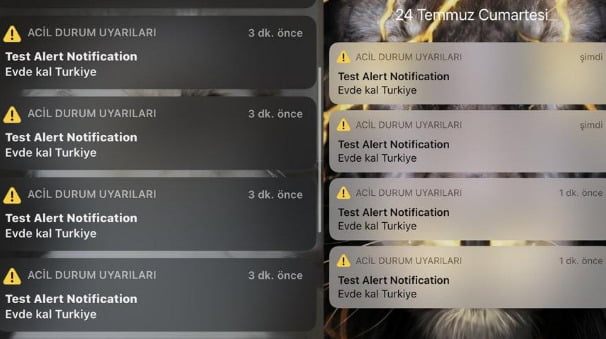 Apple kullanıcıları "Evde kal Türkiye" mesajıyla panik yaşadı!