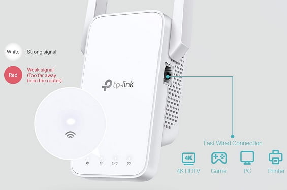 TP-Link RE215 AC750 Mesh Wi-Fi Range Extender ile kesintisiz bağlantı