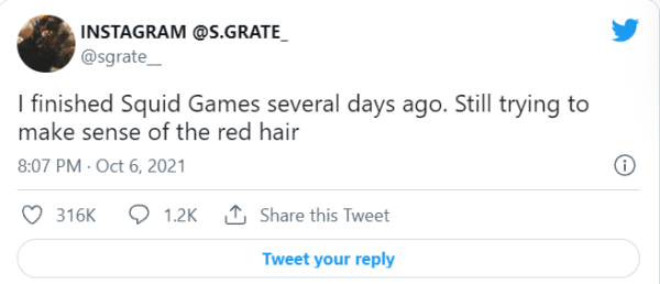 Squid Game yıldızı finalde saçının neden kırmızı olduğunu açıkladı