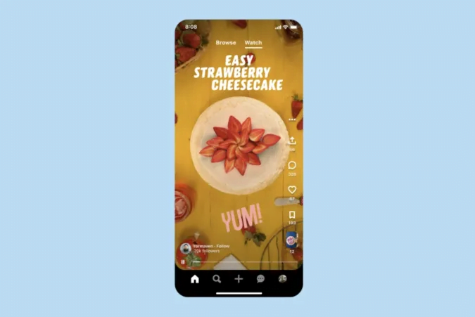 Pinterest, tasarımını TikTok'a benzetecek bir güncelleme yapıyor
