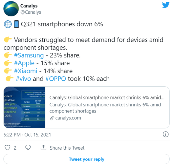 Akıllı telefon sevkiyatları küresel çip krizi sebebiyle duraksadı