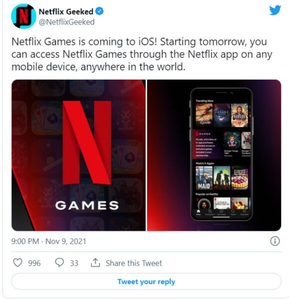 Netflix Gaming, iPhone ve iPad'de kullanıma sunuluyor