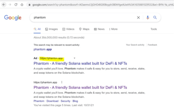 Kripto dolandırıcıları, Google Ads kullanarak 500 bin dolar çaldı