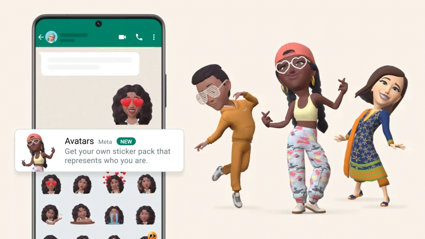 WhatsApp artık Meta'nın bitmoji benzeri avatarlarını destekliyor