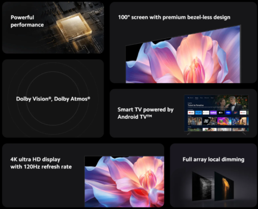 Xiaomi TV Max 100 dünya çapında tanıtıldı 2 Xiaomi TV Max 100