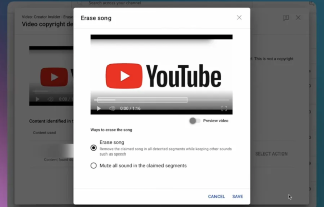 YouTube, 'şarkıyı silme' aracını güncelliyor