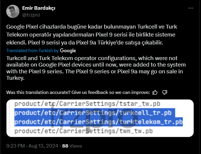 pixel 9 turkiye