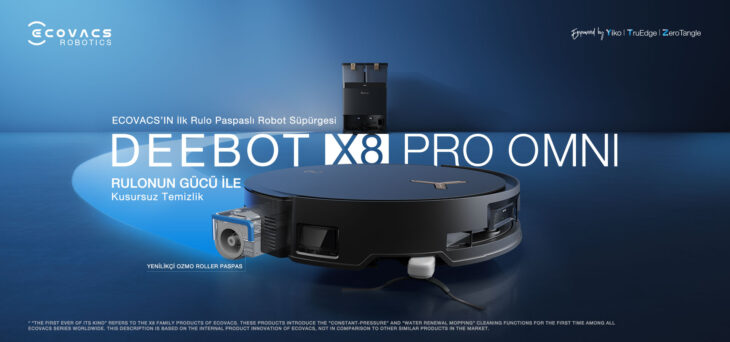 ECOVACS’IN İLK RULO PASPASLI ROBOT SÜPÜRGESİ DEEBOT X8 PRO OMNI ARTIK TÜRKİYE’DE! 4 ecovacs