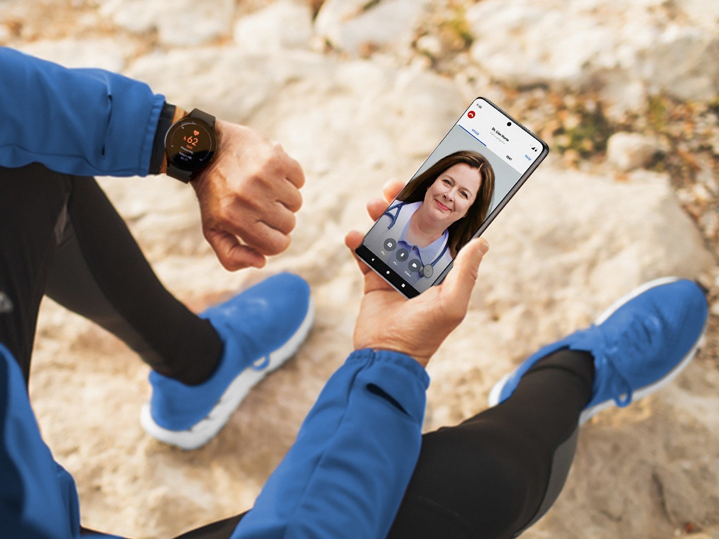 A demo photo showcasing virtual doctor visit