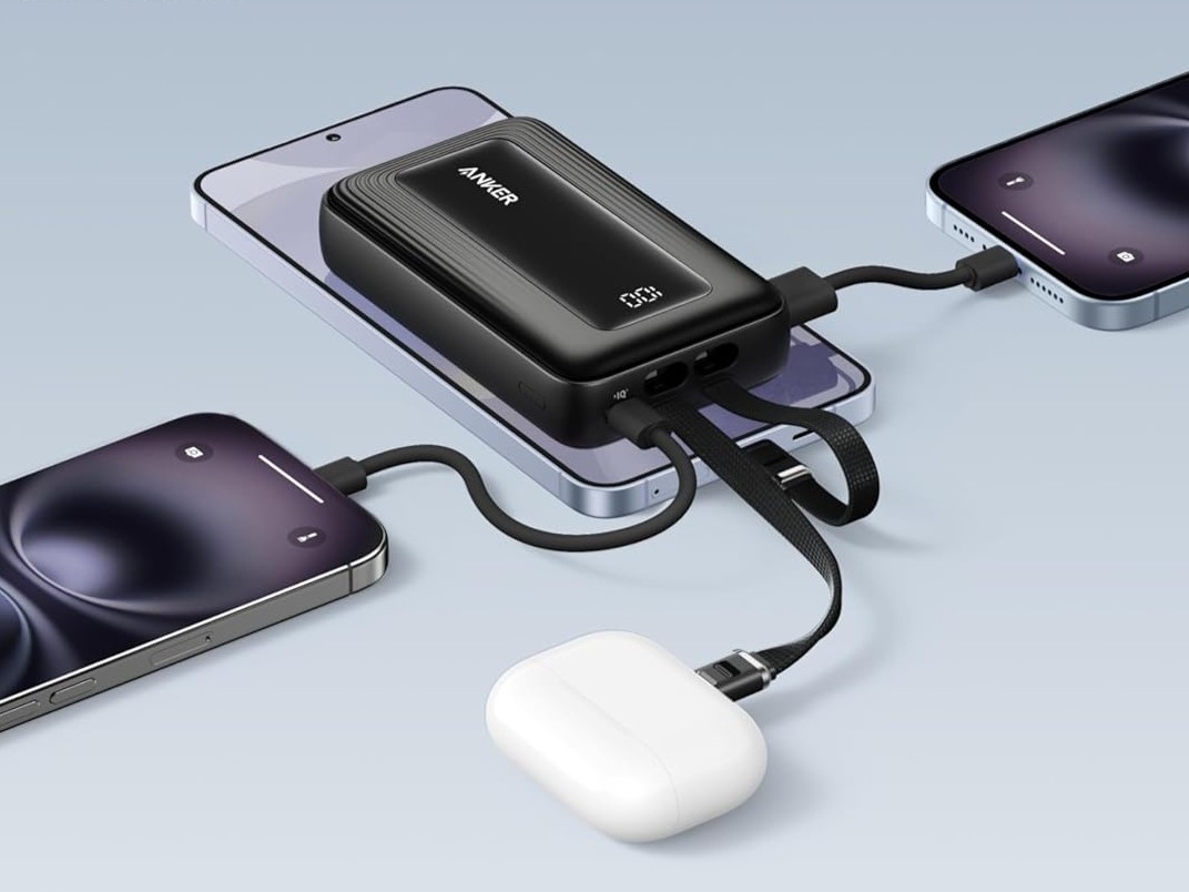 Anker Zolo Power Bank 20K 45W Built in Dual USB C cables Europe