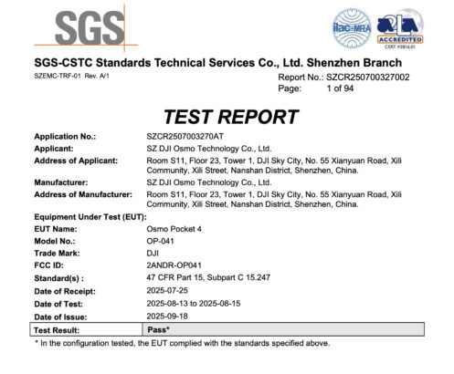 DJI Osmo Pocket 4, Dev Batarya Yükseltmesiyle Görüntülendi 2 dji osmo pocket 4 fcc 3